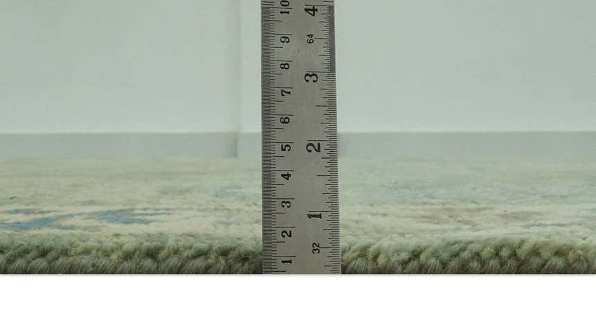 Hand Knotted Green, Olive and Teal Traditional Dragon Oushak Design Custom Made wool rug