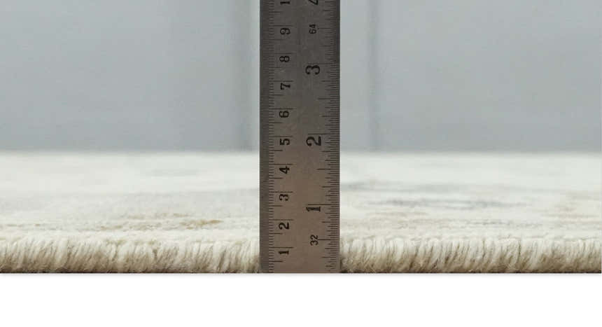 Custom Made Hand Knotted Ivory and Charcoal Traditional Tribal Natural Wool Area Rug, Kids, Living Room and Bedroom Rug