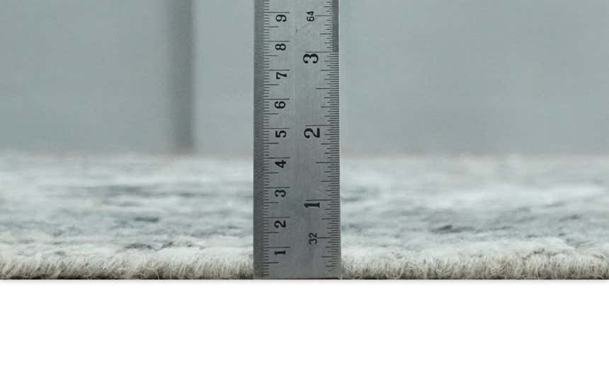 Hand Knotted Ivory, Silver and Beige Traditional Made with Blended Wool Multi Size Rug