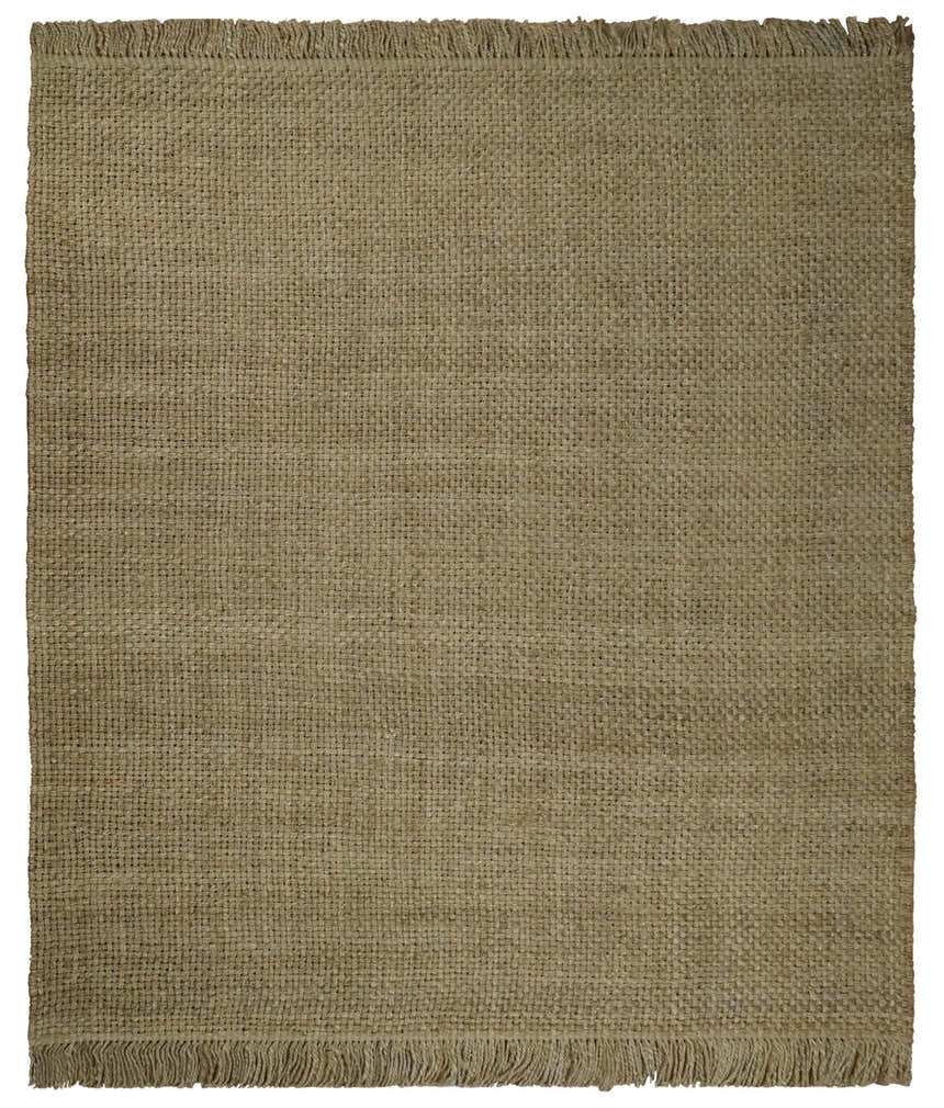 Hand Woven Natural Fiber Brown Natural Jute Rug