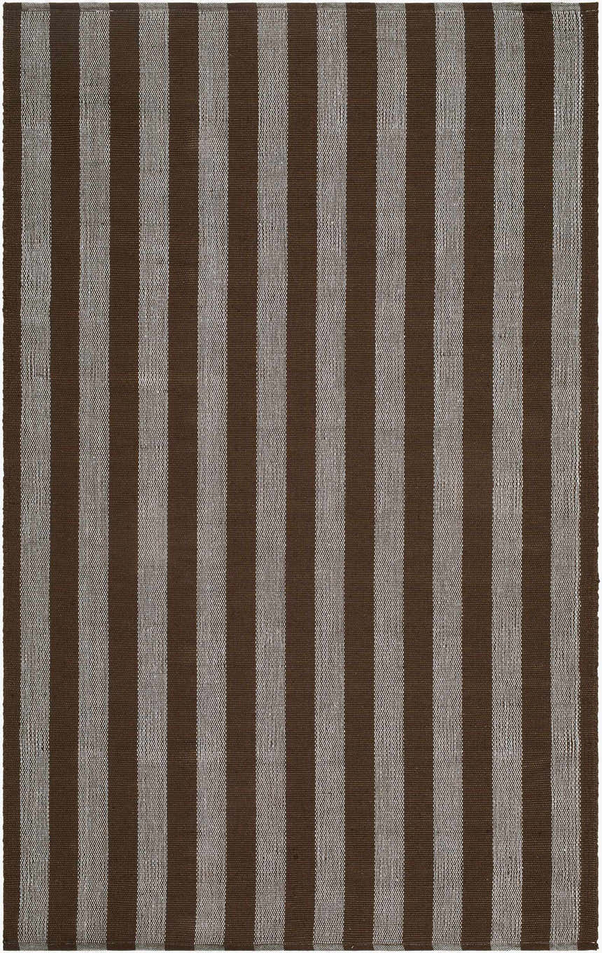 Made to Order Custom Size Carpeneto Brown Striped Outdoor Area Rug