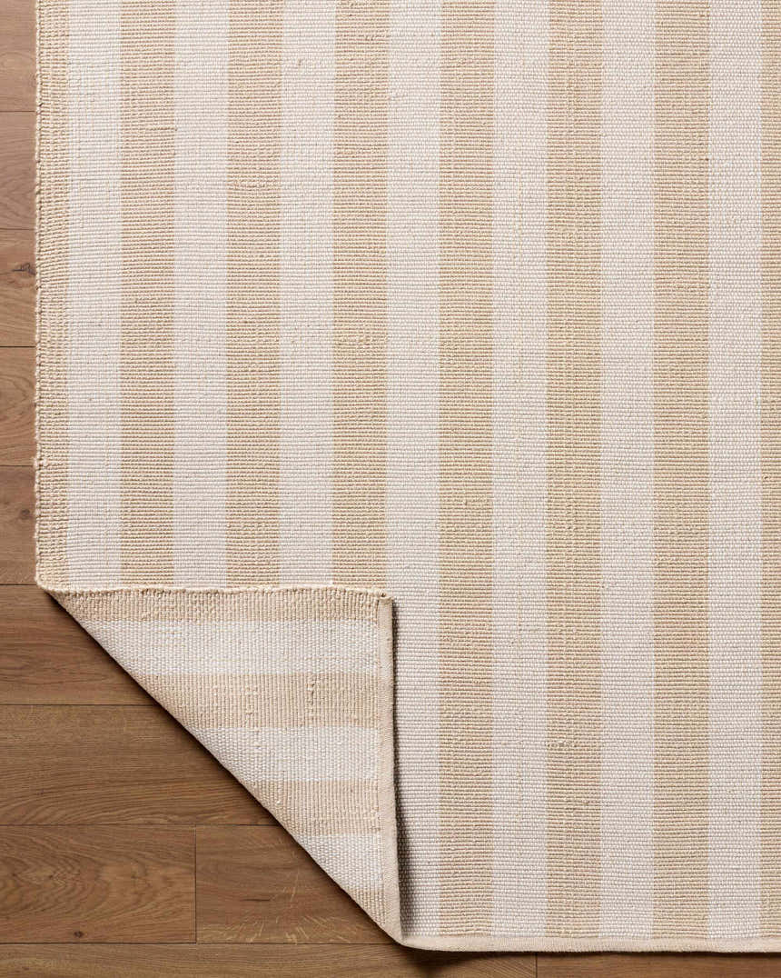 Made to Order Custom Size Carpeneto Beige Striped Outdoor Area Rug