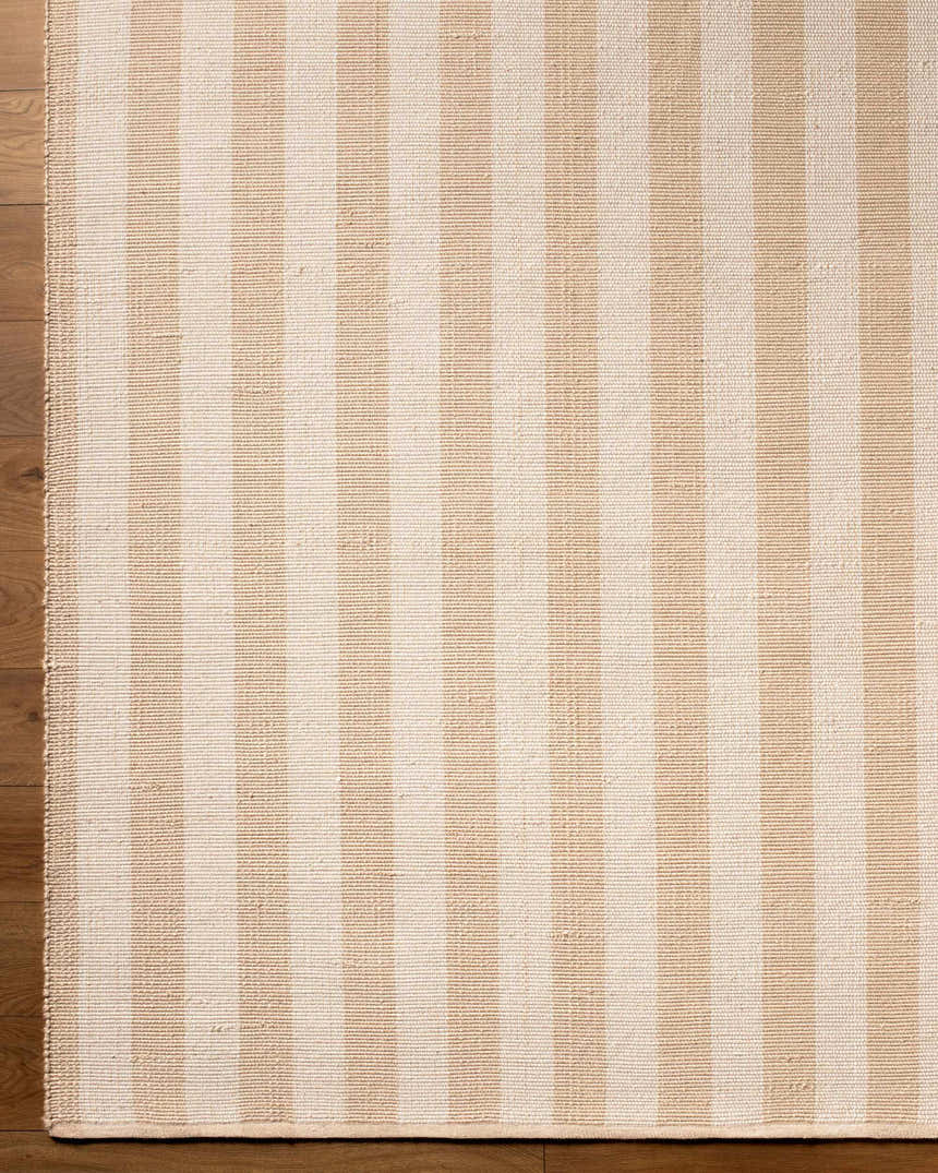 Made to Order Custom Size Carpeneto Beige Striped Outdoor Area Rug