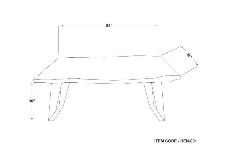 Valdeolmos Natural Wood Dining Table - Clearance