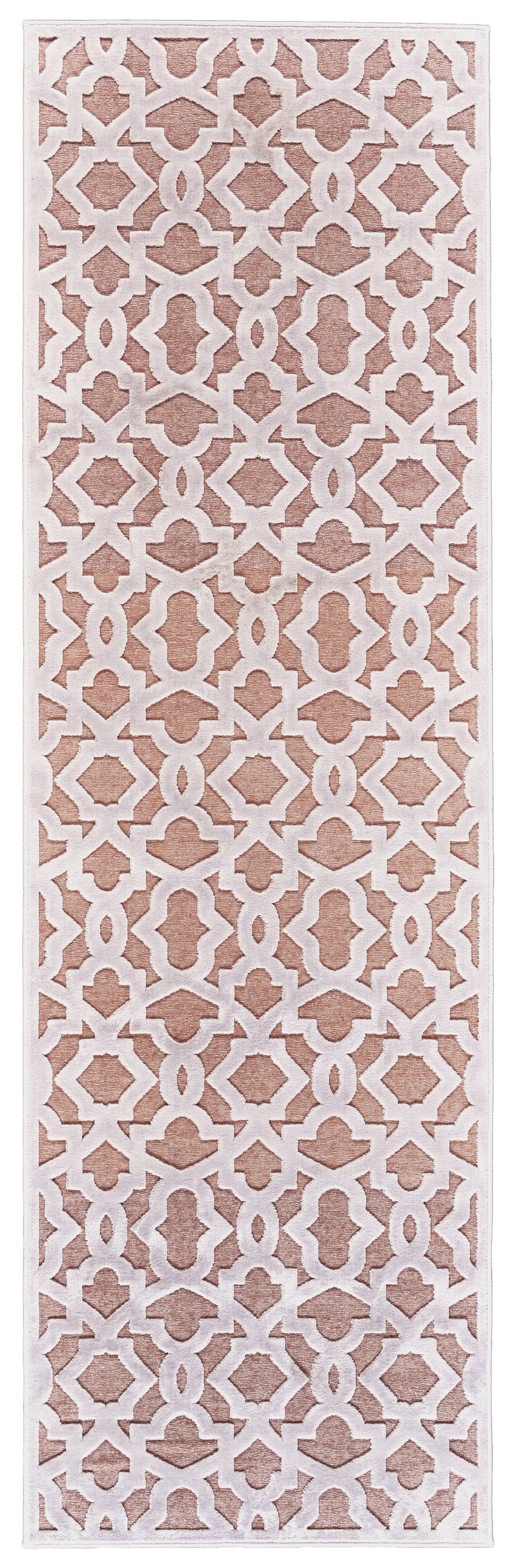 Feizy Saphir Mira Modern Geometric - Pink/White Area Rug - Clearance