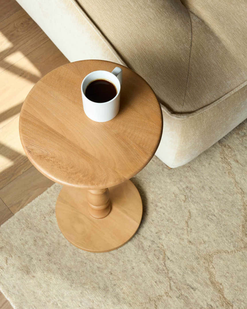 Orange Traditional End Table for sofa or lounge seating