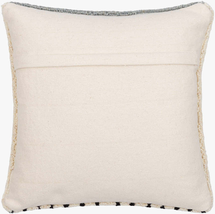 Gravel Slate Gray and Ivory Pebble Texture Modern Wool Accent Pillow - Clearance