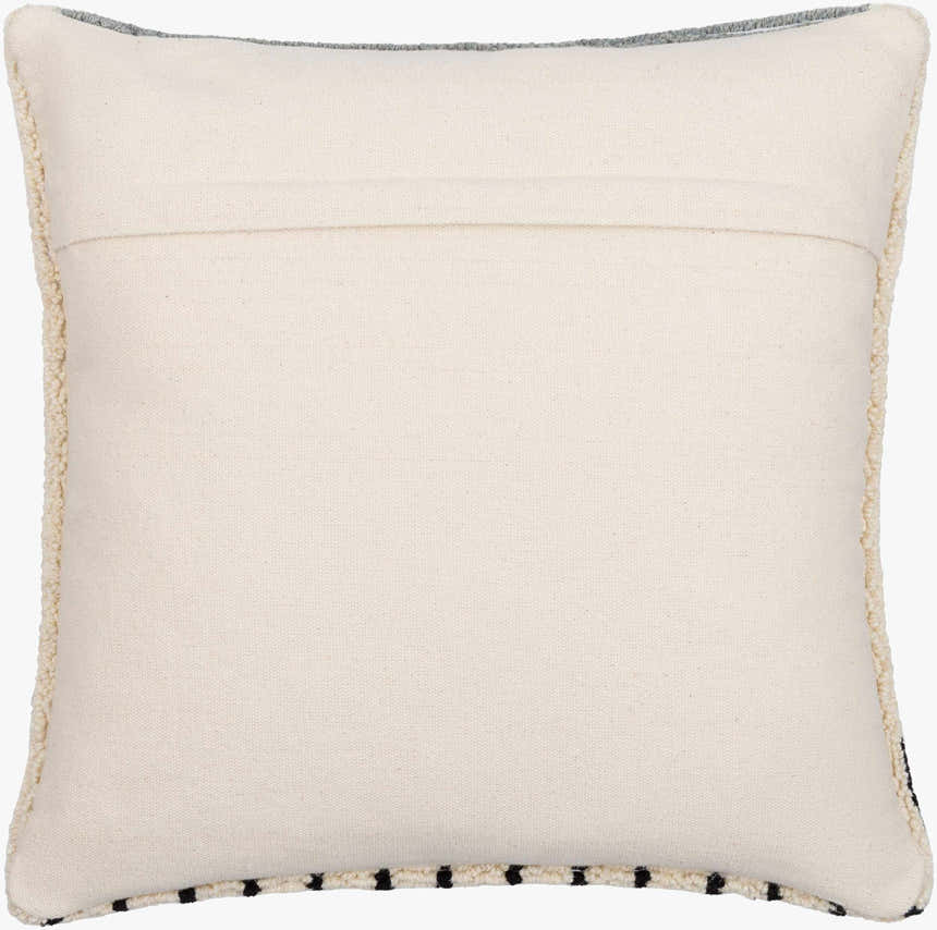 Gravel Slate Gray and Ivory Pebble Texture Modern Wool Accent Pillow - Clearance