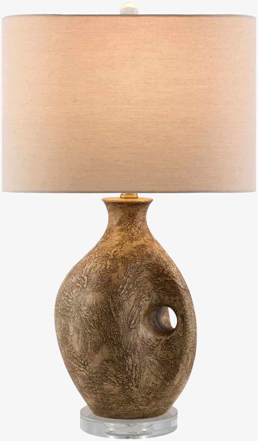 Lieusaint Dark Red Table Lamp