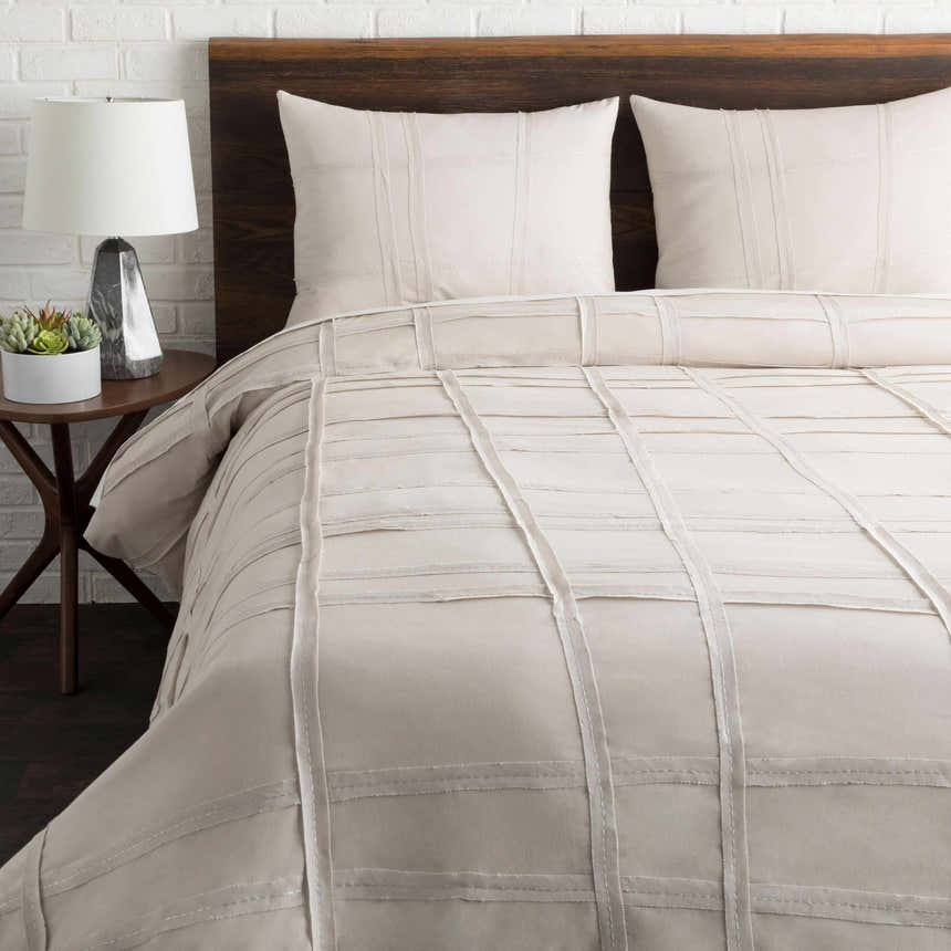 Queens Contemporary Light Gray Bedding Euro Sham- Clearance