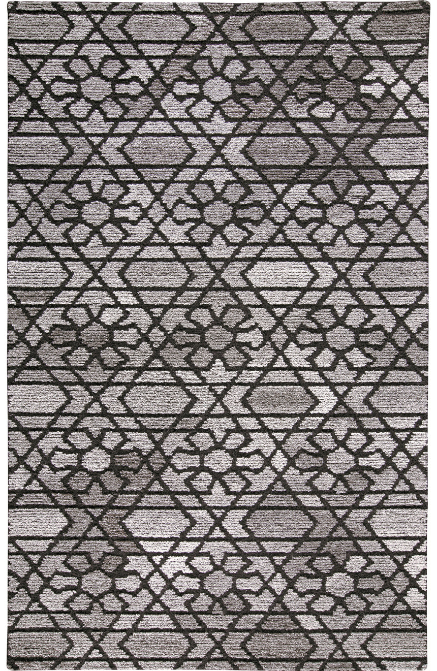 Feizy Asher Transitional Geometric - Taupe/Black/Gray Area Rug - Clearance