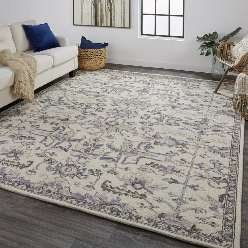 Feizy Fallon Traditional Oriental - Ivory/Gray Area Rug