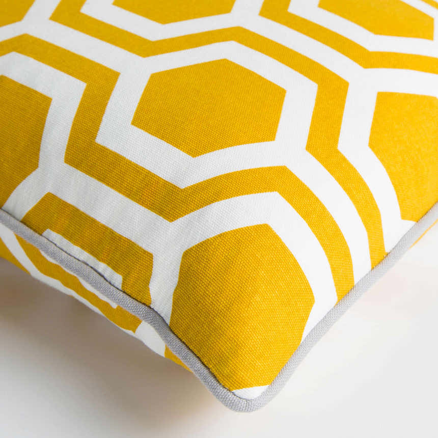 Pearlington Yellow Honeycomb Accent Pillow - Clearance