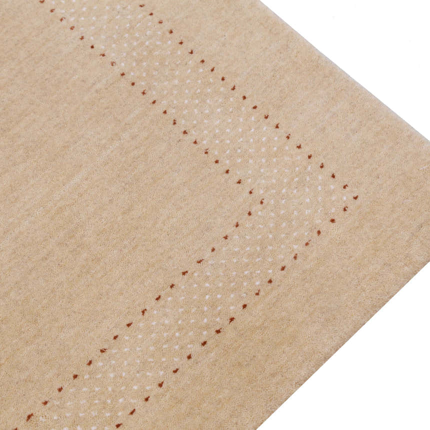 Ivory Contemporary Design Hand Loomed Wool Area Rug