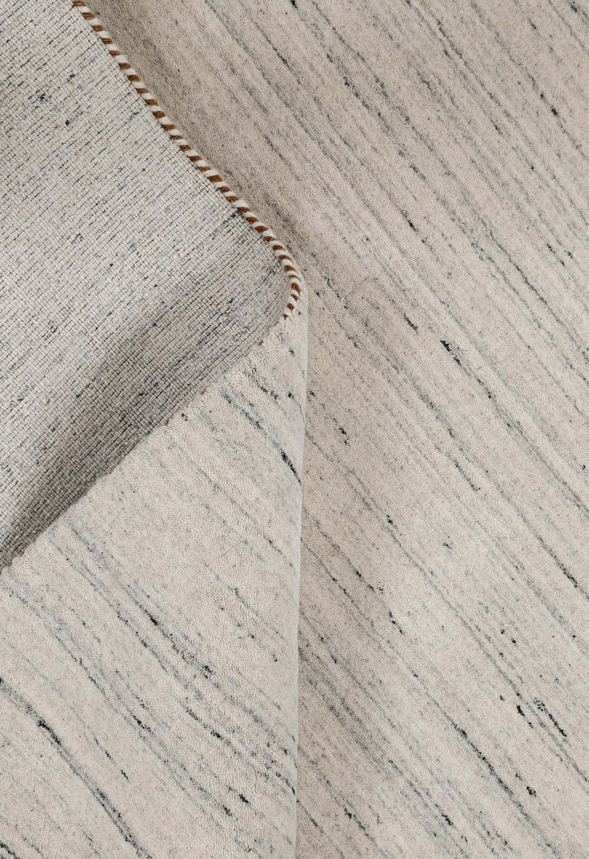 Ivory Modern Style Hand Loomed Wool Area Rug