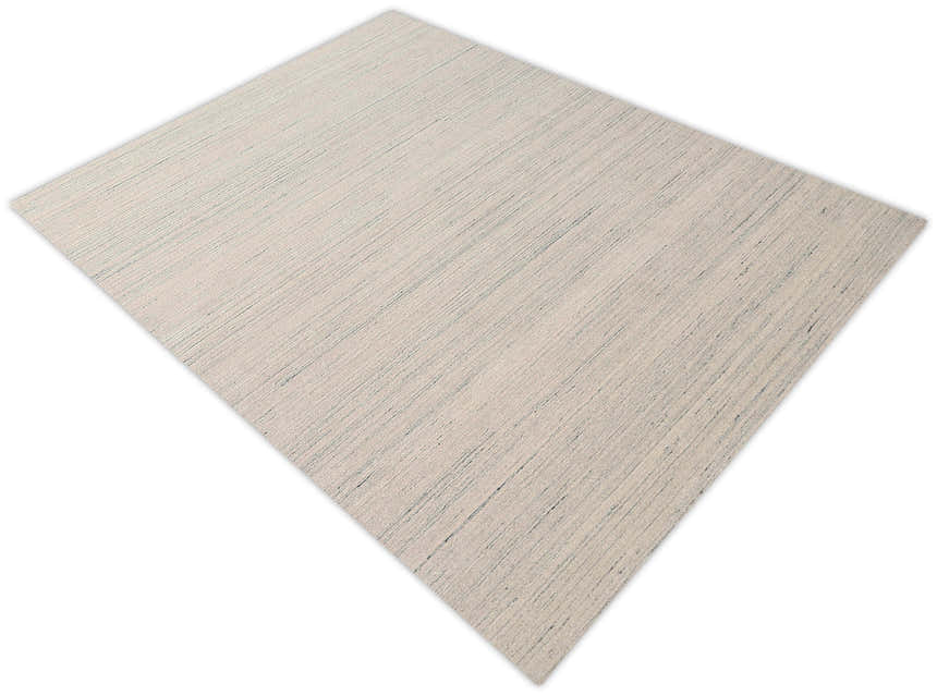 Ivory Modern Style Hand Loomed Wool Area Rug