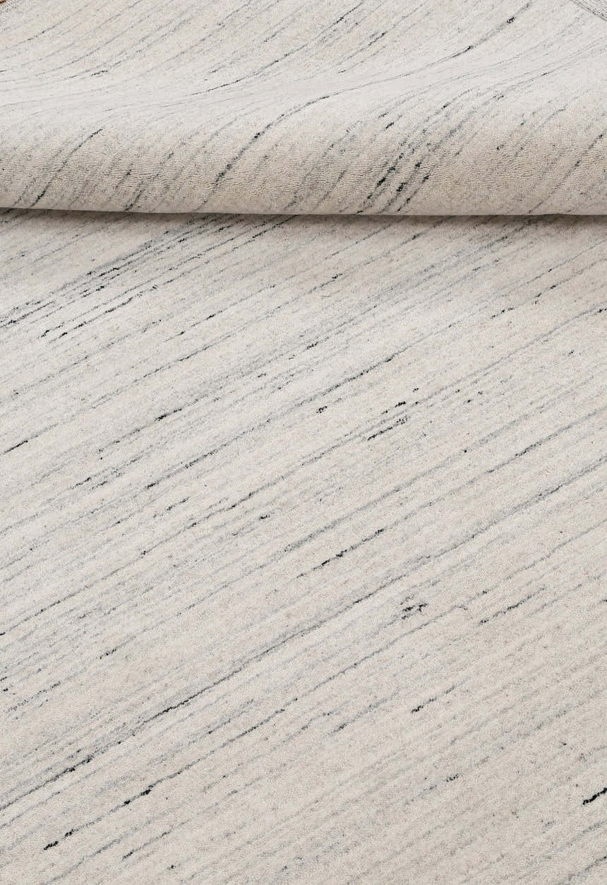 Ivory Modern Style Hand Loomed Wool Area Rug