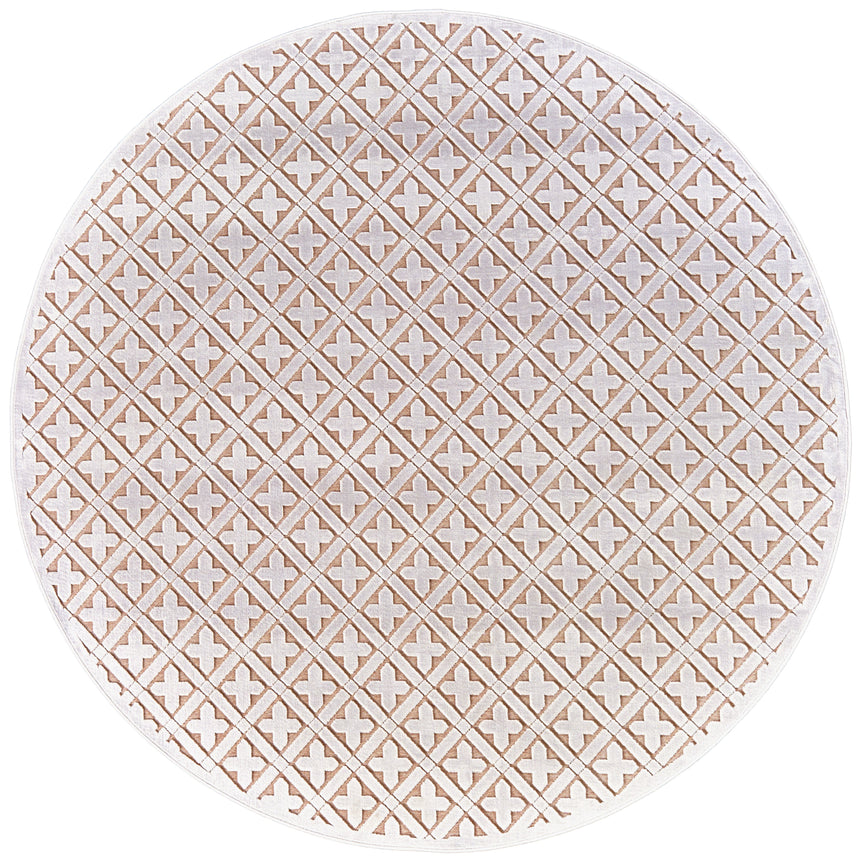 Feizy Saphir Mira Modern Geometric - Pink/White Area Rug - Clearance