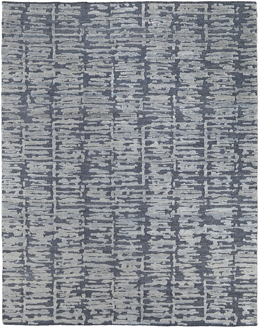 Feizy Berwyn Modern Abstract - Blue/Silver/Gray Area Rug
