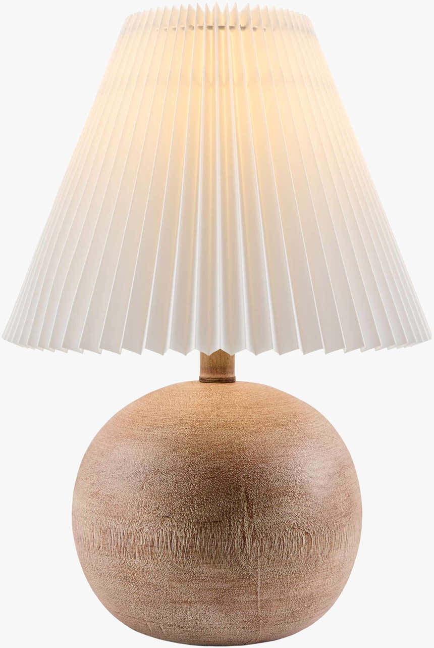 Cool Orange Traditional Table Lamp with linen details for bedside or console tables