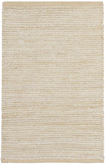 Close-up of the Nourison Natural Jute Ivory Farmhouse Indoor Area Rug, showing its woven texture and chestnut color.