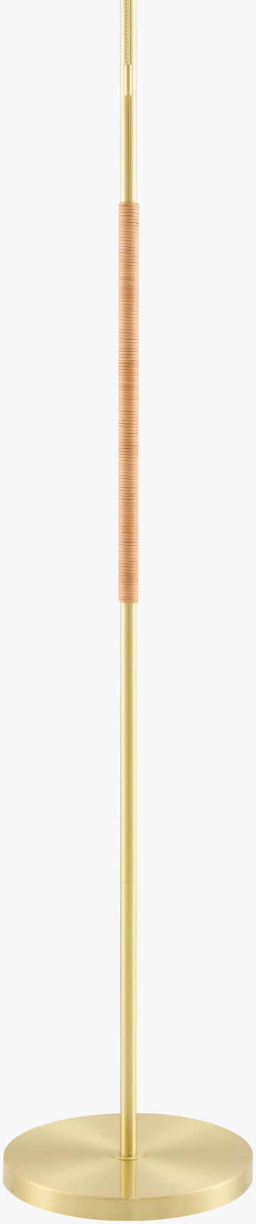 Tan Traditional Floor Lamp with linen details for living rooms or reading corners