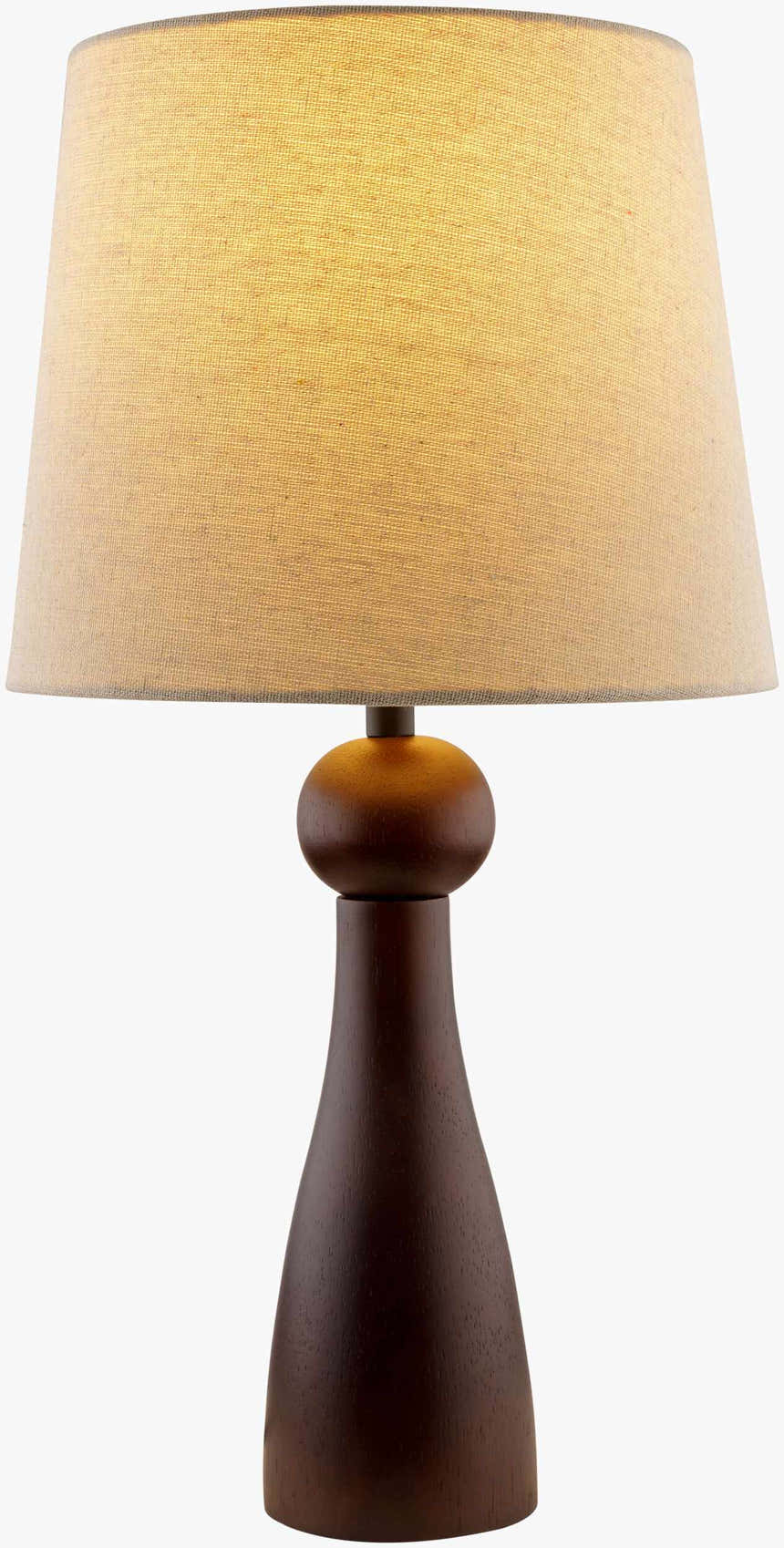 Villamejil Dark Brown Wood Table Lamp