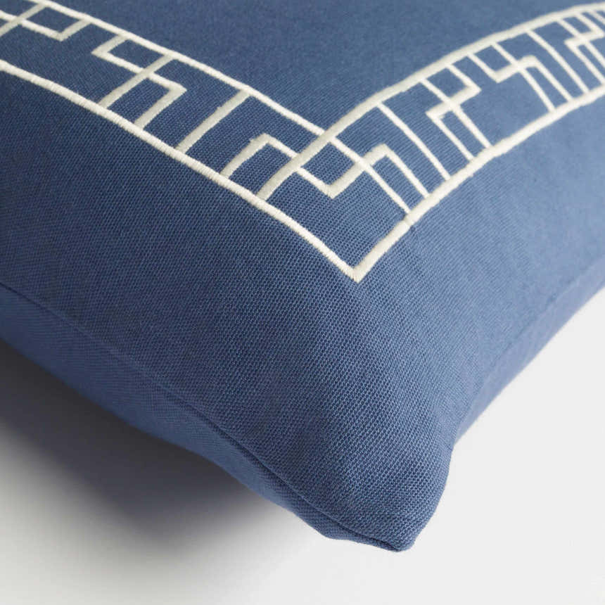 Murdoch Blue Geometric Pattern Throw Pillow - Clearance