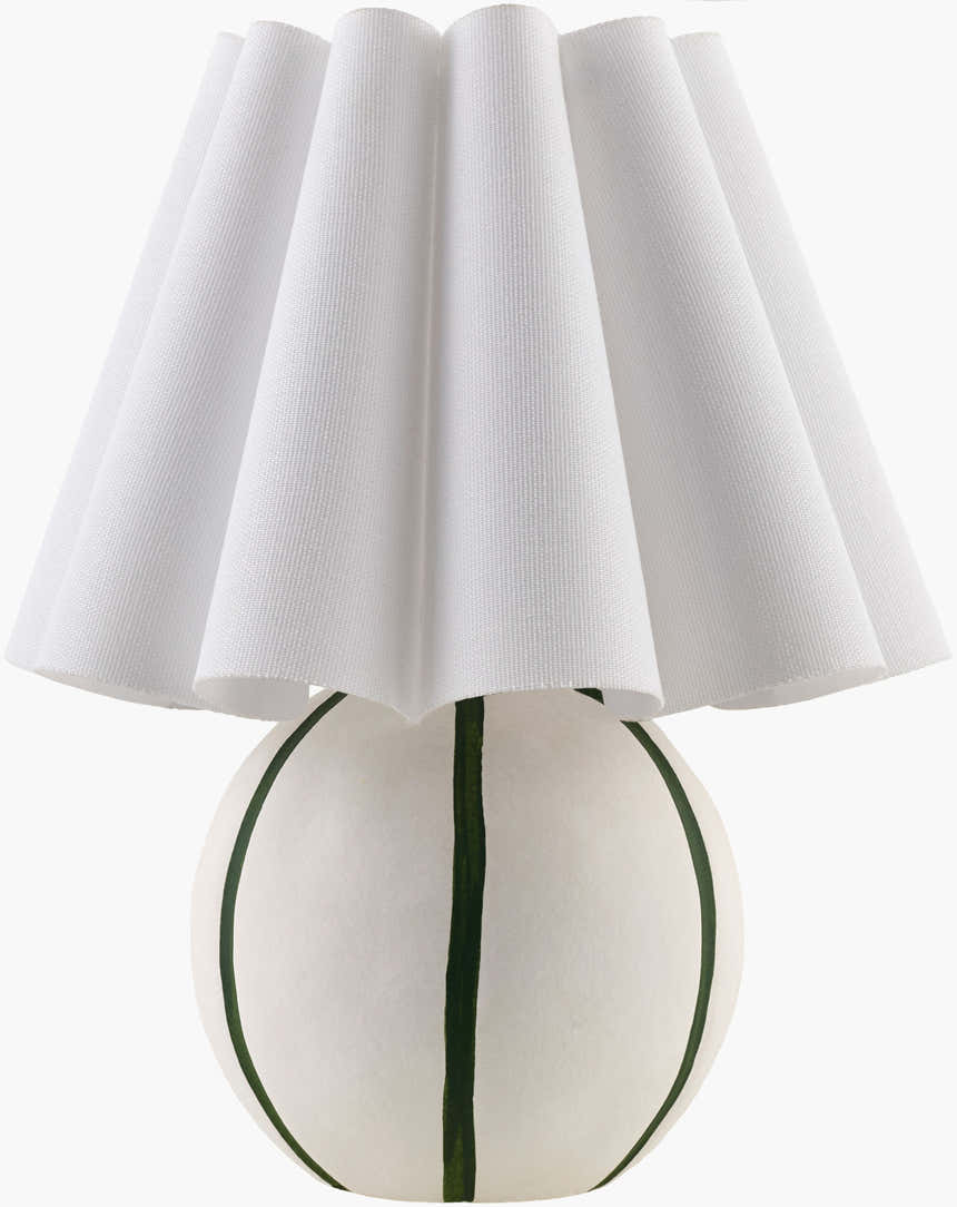 Muted Light Gray Traditional Table Lamp with linen details for bedside or console tables