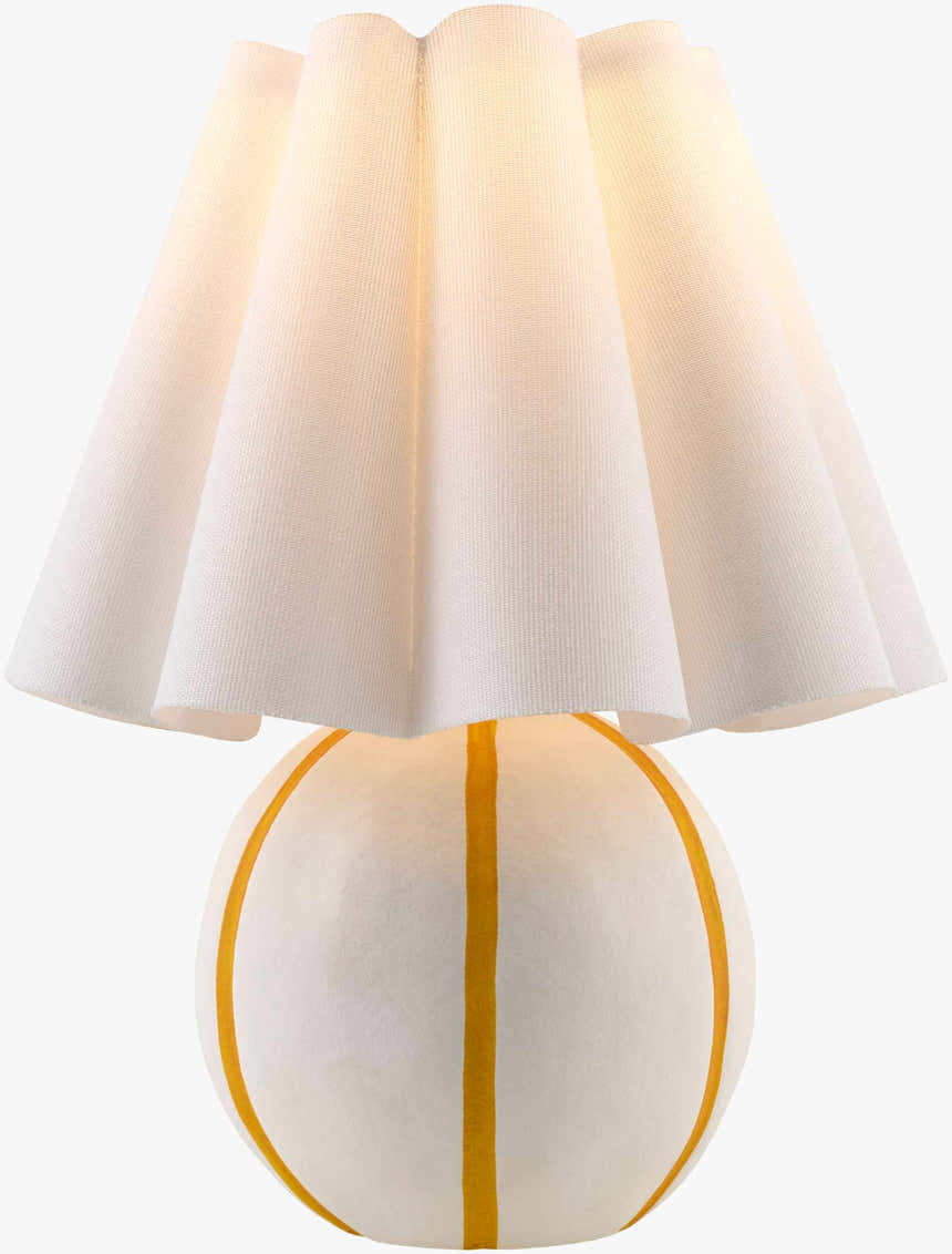 Bright Light Gray Traditional Table Lamp with linen details for bedside or console tables