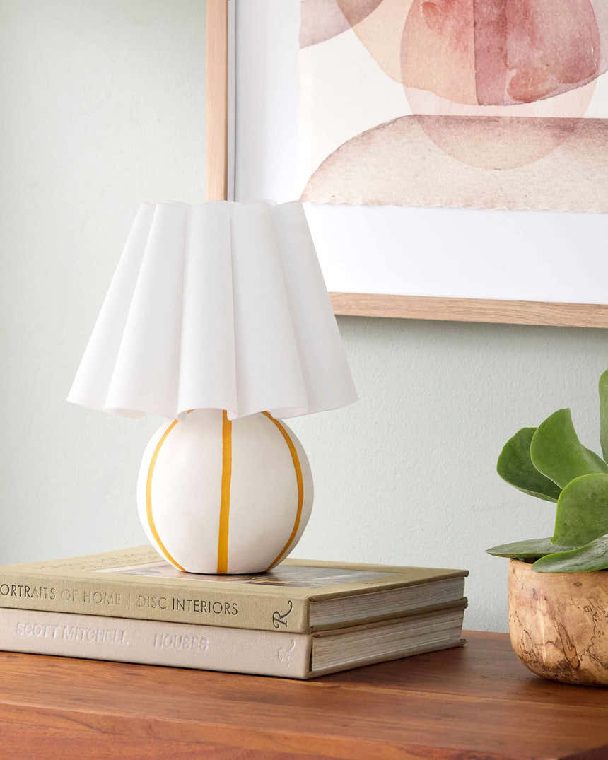 Bright Light Gray Traditional Table Lamp with linen details for bedside or console tables