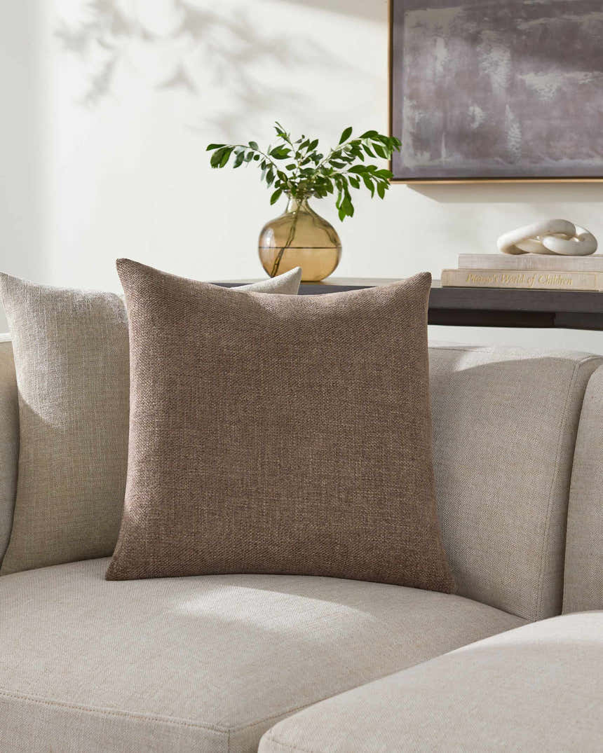 Zuill Taupe Throw Pillow - Clearance