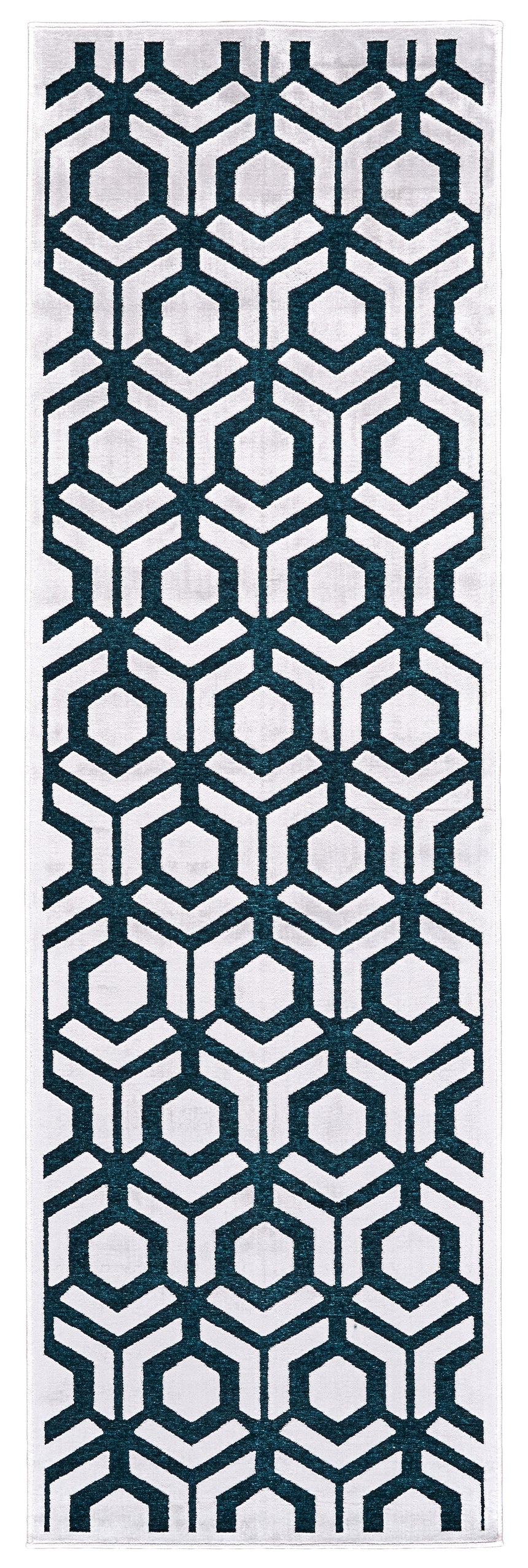 Feizy Saphir Mira Modern Geometric - Blue/Green/White Area Rug - Clearance
