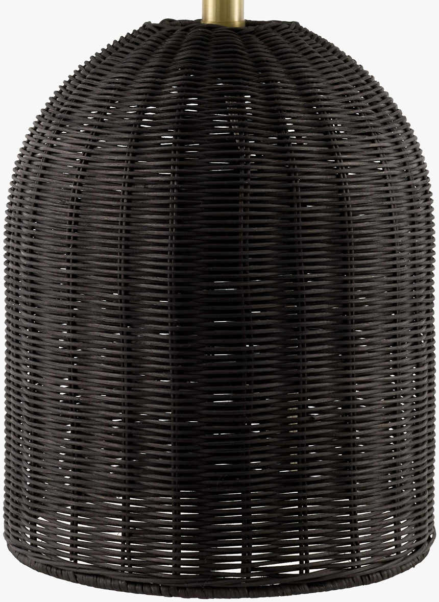 Deep Aqua Blue Bohemian Table Lamp with global details for bedside or console tables