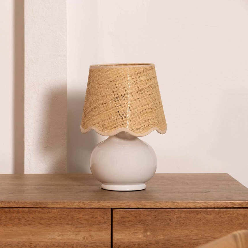 Logale White Solid Ceramic Table Lamp