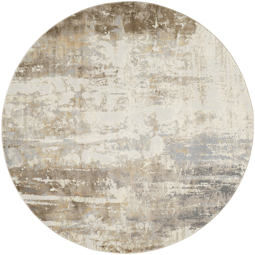 Feizy Parker Transitional Abstract - Tan/Ivory/Gray Area Rug