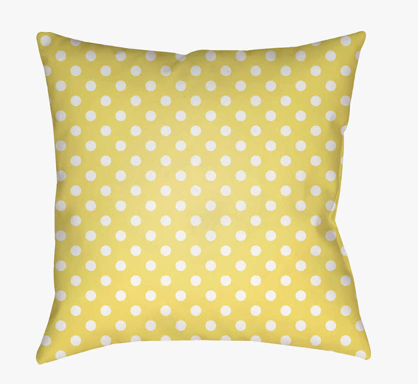 Pangil Yellow Polka Dot Outdoor Throw Pillow