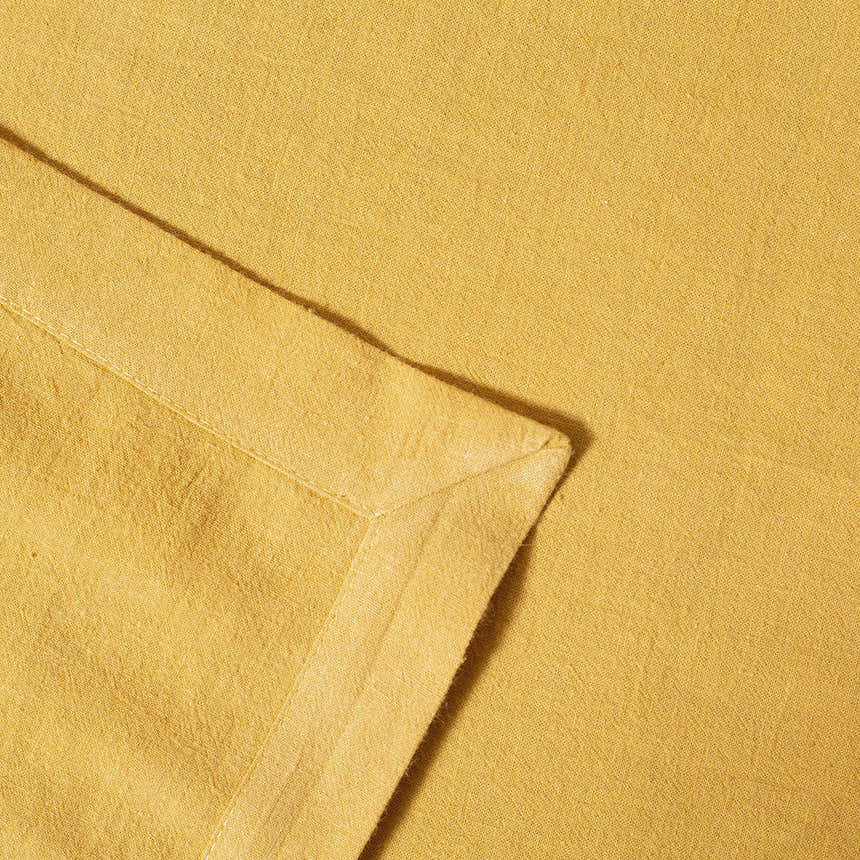 Seasonal Washed Linen-Cotton Table Runner - Mustard