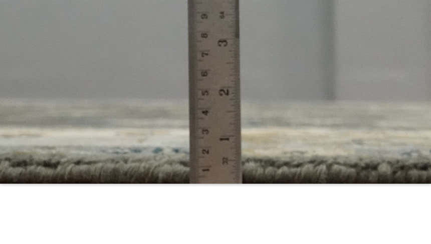 Custom Made Living Room Rug Hand Knotted Dark Gray and Beige Traditional Wool Rug