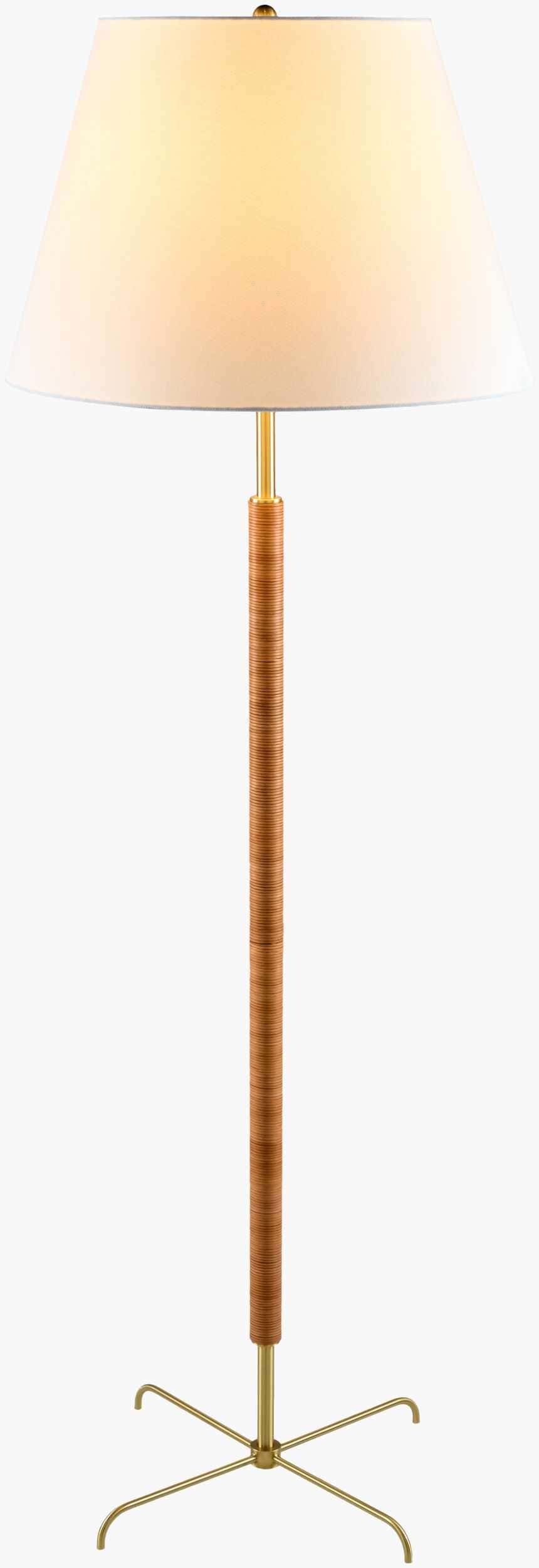 Vigonzone Metallic Brass Contemporary Floor Lamp