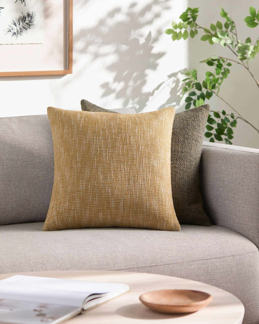 Rossa Mustard Throw Pillow - Clearance