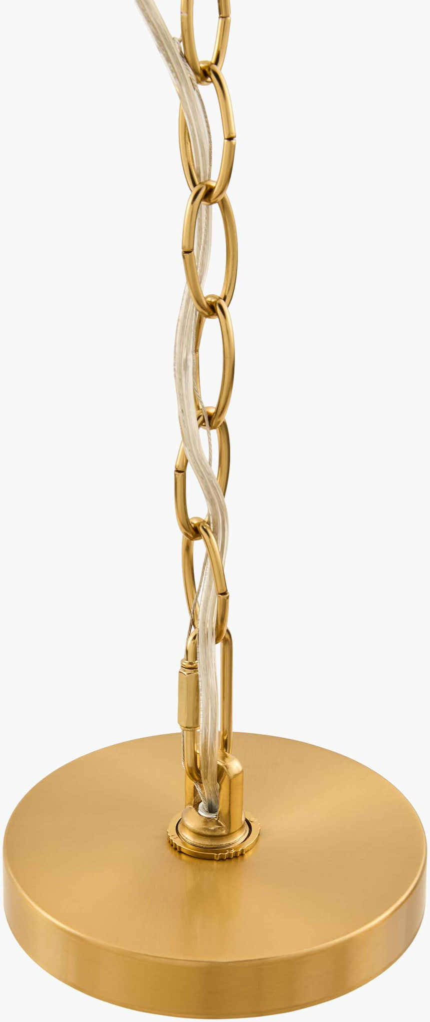 Rich Gold Modern Chandelier with linen details for dining or living rooms
