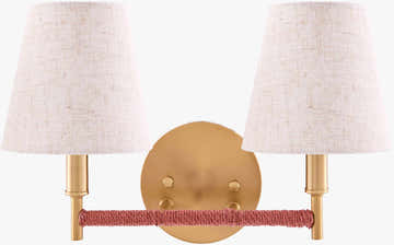 Rich Orange Modern Wall Sconce with linen details for hallway or bedroom lighting