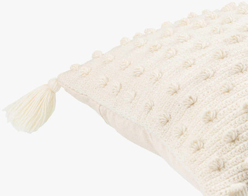 Lilka White Throw Pillow - Clearance