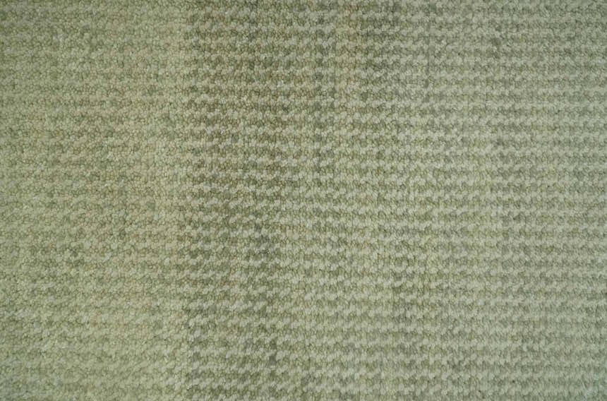 Modern Contemporary Olive, Beige and Ivory Stripes Design Custom Made wool area Rug