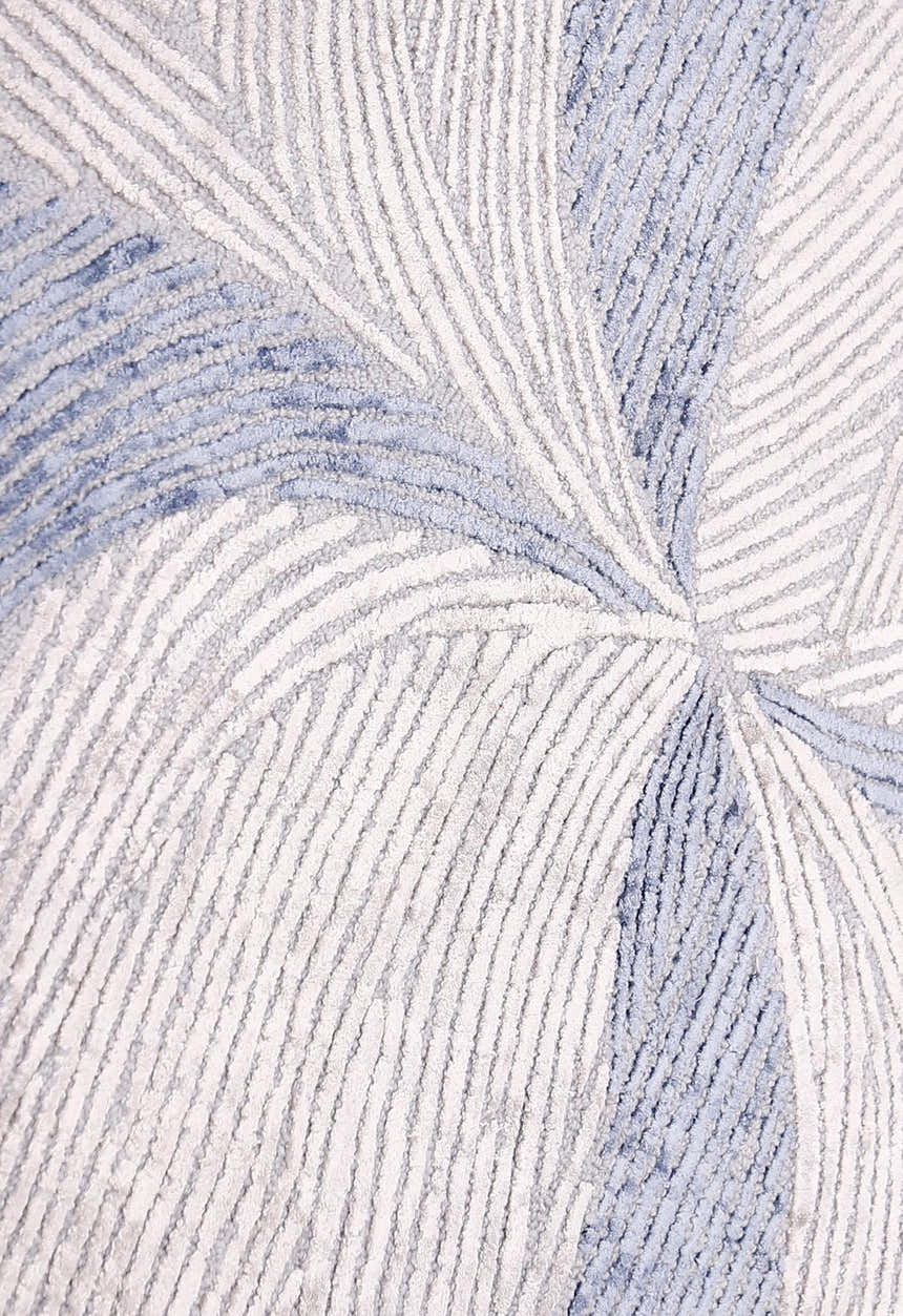 Modern Petal Ivory Hand Tufted 5x5 Wool Area Rug