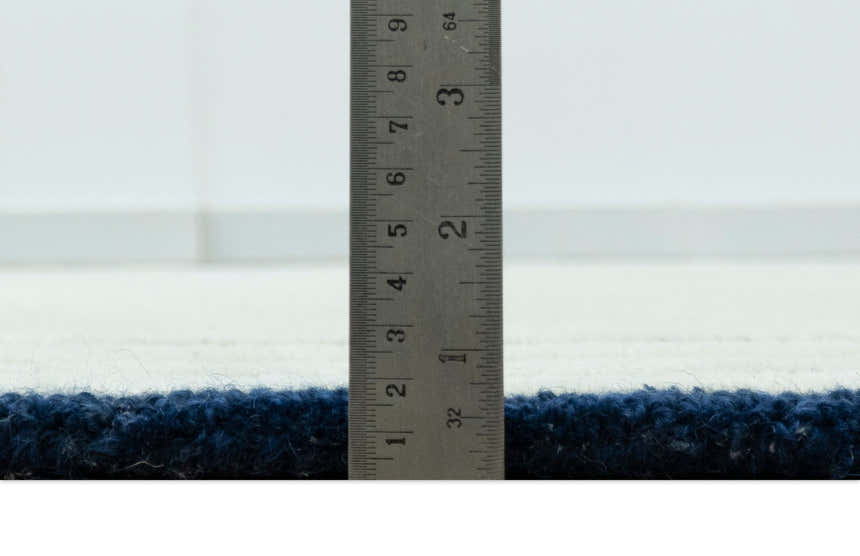 Modern Stripes Design Beige And Blue Hand Tufted Custom Made Wool Area Rug