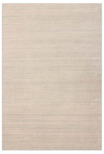 Modern Style Ivory Hand Loomed Wool Area Rug