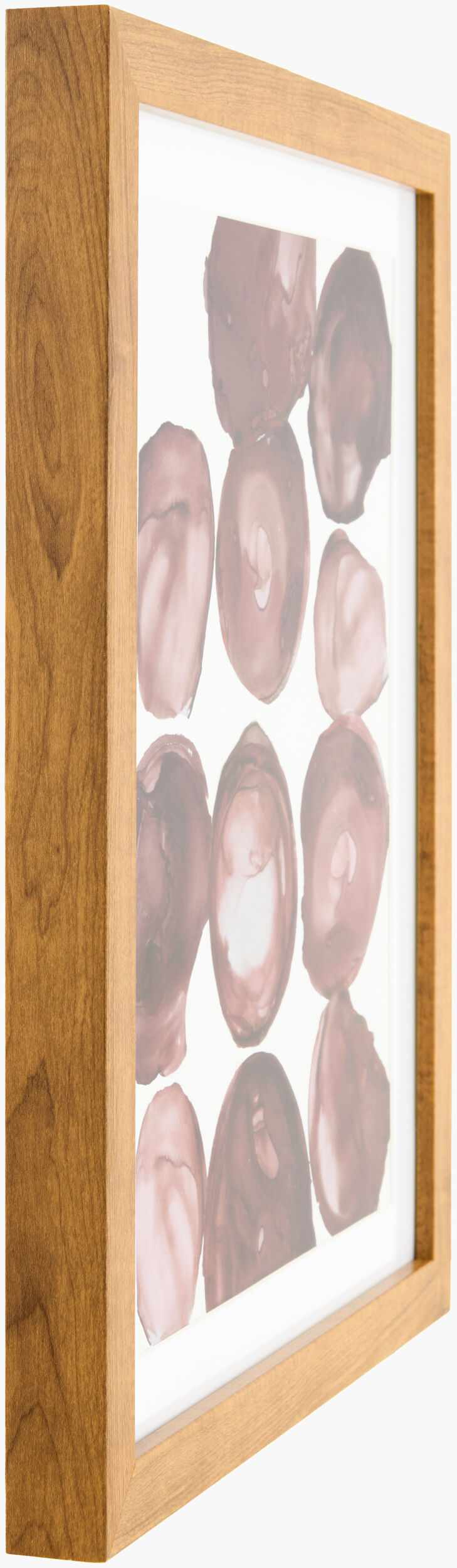 Rich Brick Red Modern Framed Wall Art for modern gallery walls