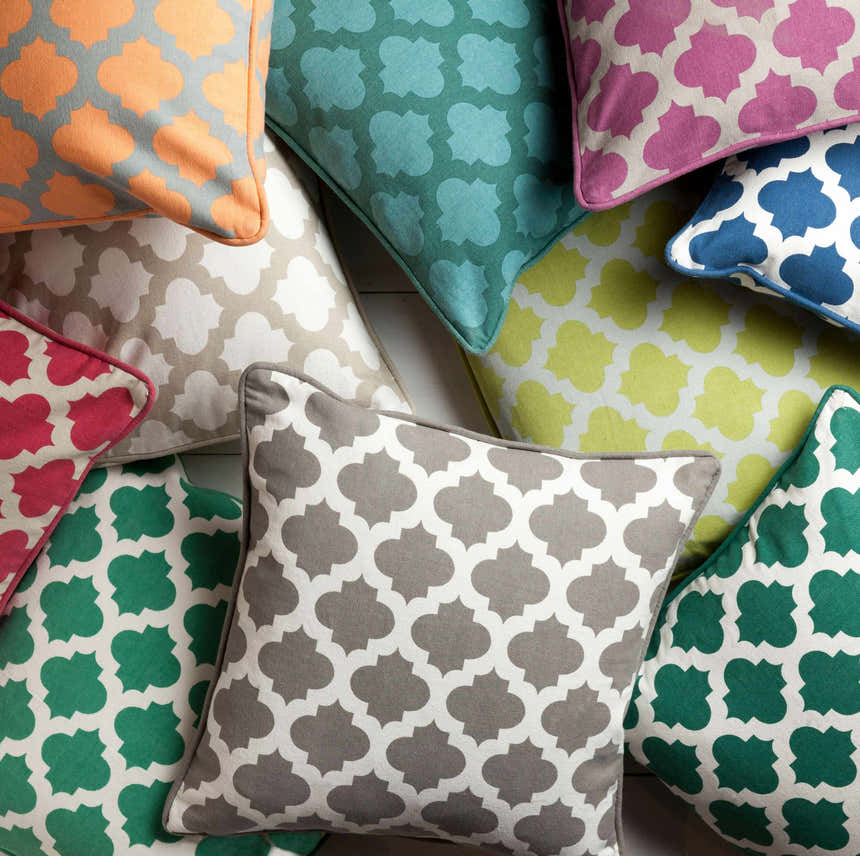 Riseley Coral Moroccan Pattern Throw Pillow - Clearance